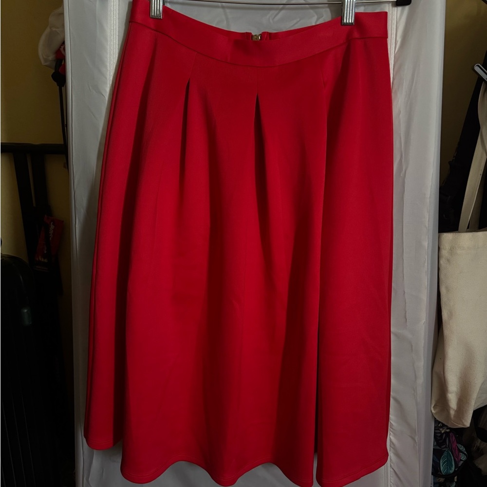 Flared red skirt size 8